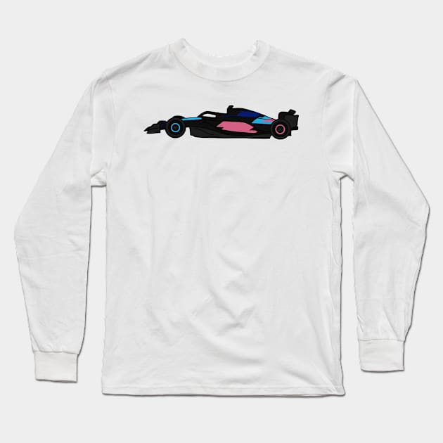 Pink and Blue 2024 Livery Long Sleeve T-Shirt by CalliesArt